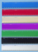 24 Inch Non-Slip Two Bevel Ruler - Silver