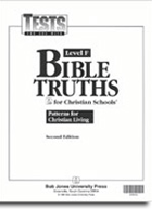 Grade 12 Bible Truths: Level F Tests (tests only; for 1 student)