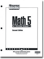 Math 5 Tests Answer Key