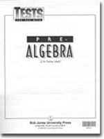 Pre-Algebra 8 Tests (for one student)