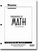 Fundamentals of Math 7 Tests Answer Key