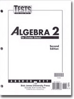 Algebra 2 Tests Answer Key (for use with 2nd ed.)