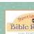 Special Times Bible Rhymes for Toddlers