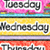 Days of the Week Chartlet