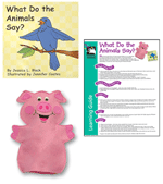 What Do the Animals Say? - Hand Puppet and Board Book Set