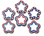 Patriotic Stars Colorful Punch-Out Accents