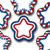 Patriotic Stars Colorful Punch-Out Accents