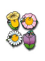 Flowers Colorful Punch-Out Accents