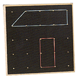 Wooden Geoboard, 10 and 3/4 x 10 and 3/4 Single