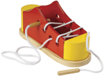 Large Wood Lacing Shoe