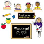 Back-To-School Chalkboard Bulletin Board Set