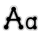 Dot-to-Dot Uppercase Black Letters