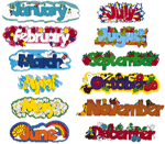 Happy Headlines, 12-Month Title Strips