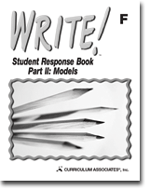 Write Student Response Book Models Book F Single
