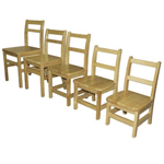2-PACK (18 inch) Hardwood Ladderback Chairs - Unassembled