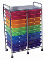 20-Drawer Double-Wide Mobile Organizer