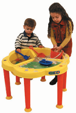 3 Section Sand and Water Play Table With Cover