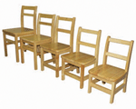 2 Pack 12 inch Hardwood Ladderback Chair - Ready To Assemble