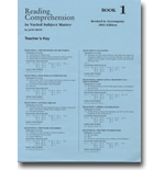 Reading Comprehension 1 - Answer Key
