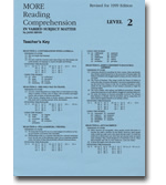 MORE Reading Comprehension 2 - Answer Key