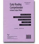 Early Reading Comprehension D - Answer Key