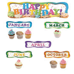 Happy B-Day Cupcakes Mini Bulletin Board Set