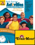Daily Summer Activities, Moving from 4th to 5th Grade
