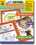 Easy File Folder Reports, Grades 3-6