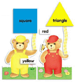 Bulletin Board Instructional Set: Teddy Bear Colors and Shapes