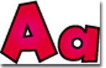 Red 4 Inch Fun Font Letters