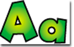 Green 4 Inch Fun Font Letters