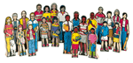 FREE SHIPPING - Multicultural Family Set (Set of 24)