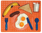3D Breakfast Puzzle-Plastic Base