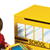 FREE SHIPPING - School Bus Toy Box