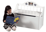 FREE SHIPPING - Spindle Toy Chest - White