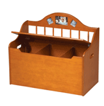 FREE SHIPPING - Spindle Toy Chest - Honey