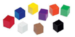 Plastic One-Inch Colored Cubes