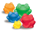 Funtastic Frogs Activity Counters: 108 Mixed Frogs in 3 sizes and 6 colors