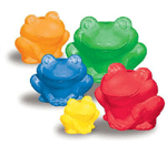 Funtastic Frogs Activity Counters: 72 Mixed Frogs in 3 sizes and 6 colors