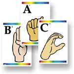 Sign Language Learning Cards with Braille