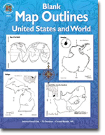 Blank Map Outlines, United States and World