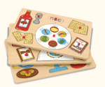 KidKraft Holiday Puzzles (4) and Rack