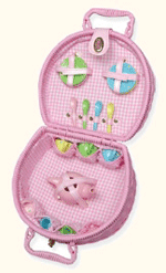 KidKraft Lil Doll Tea Set with Pink Basket