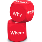 Question Word Cubes