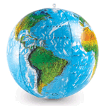 12 Inflatable Topographical Globe