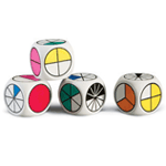 Rainbow Fraction Foam Cubes