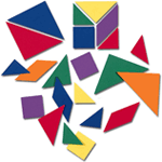 Hands - On Soft Tangram Puzzles, Set of 30