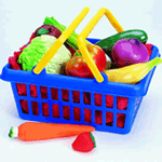 Pretend and Play Fruit and Vegetable Play Food Basket Set