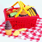 Pretend and Play Picnic Play Food Basket Set