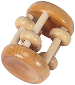 Mini Spin Rattle w/ Natural Finish